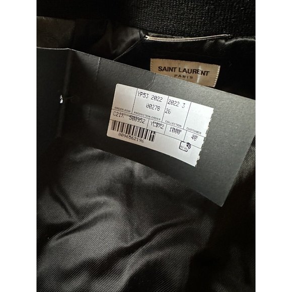 Saint Laurent Bomber Jacket Graine Black Leather - Picture 10 of 10